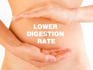 Lower digestion rate.